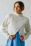 The Bellows Cable Knit Sweater in Ivory