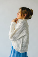 The Bellows Cable Knit Sweater in Ivory