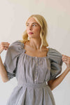 The Cambria Puff Sleeve Gingham Dress in Black