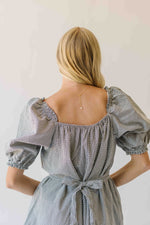 The Cambria Puff Sleeve Gingham Dress in Black