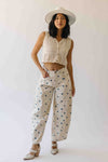 The Harley Polka Dot Barrel Jean in Cream + Navy