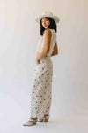 The Harley Polka Dot Barrel Jean in Cream + Navy