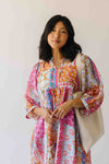 The Ember Patchwork Dress in Pink + Blue