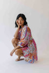 The Ember Patchwork Dress in Pink + Blue