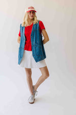 The Penelope Denim Vest in Medium Wash