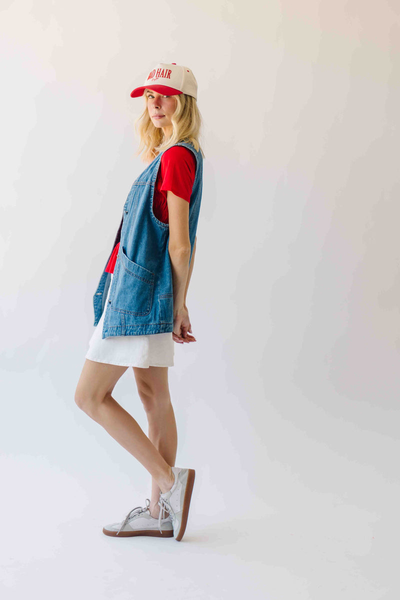 The Penelope Denim Vest in Medium Wash