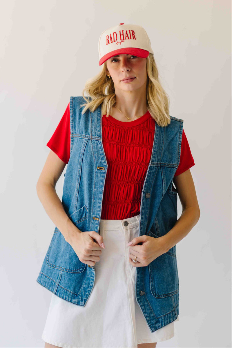 The Penelope Denim Vest in Medium Wash