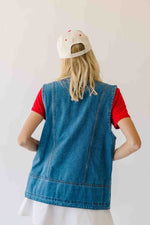 The Penelope Denim Vest in Medium Wash