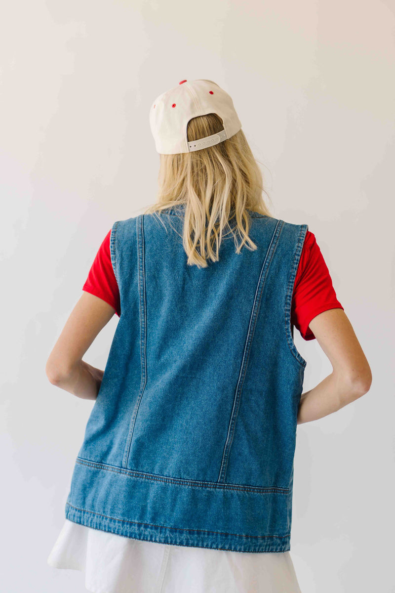 The Penelope Denim Vest in Medium Wash