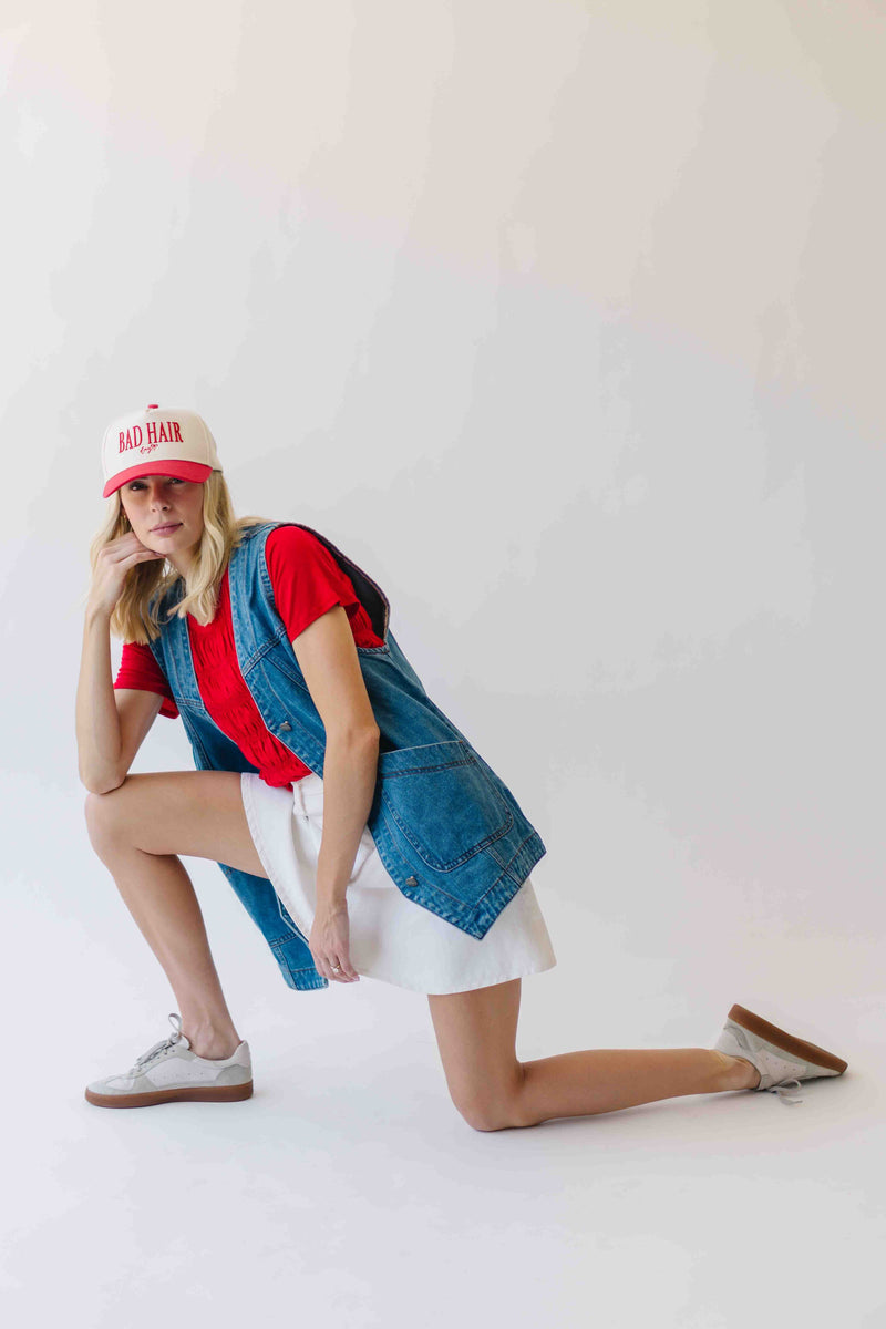 The Penelope Denim Vest in Medium Wash