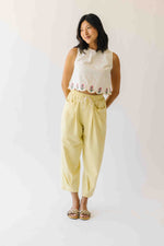The Colleen Scalloped Tank in Light Yellow