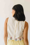 The Colleen Scalloped Tank in Light Yellow