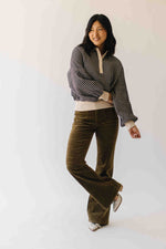 The Isabella High Rise Relaxed Flare Jean in Olive