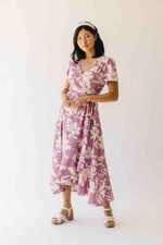 The Dobbins Floral Wrap Dress in Pink