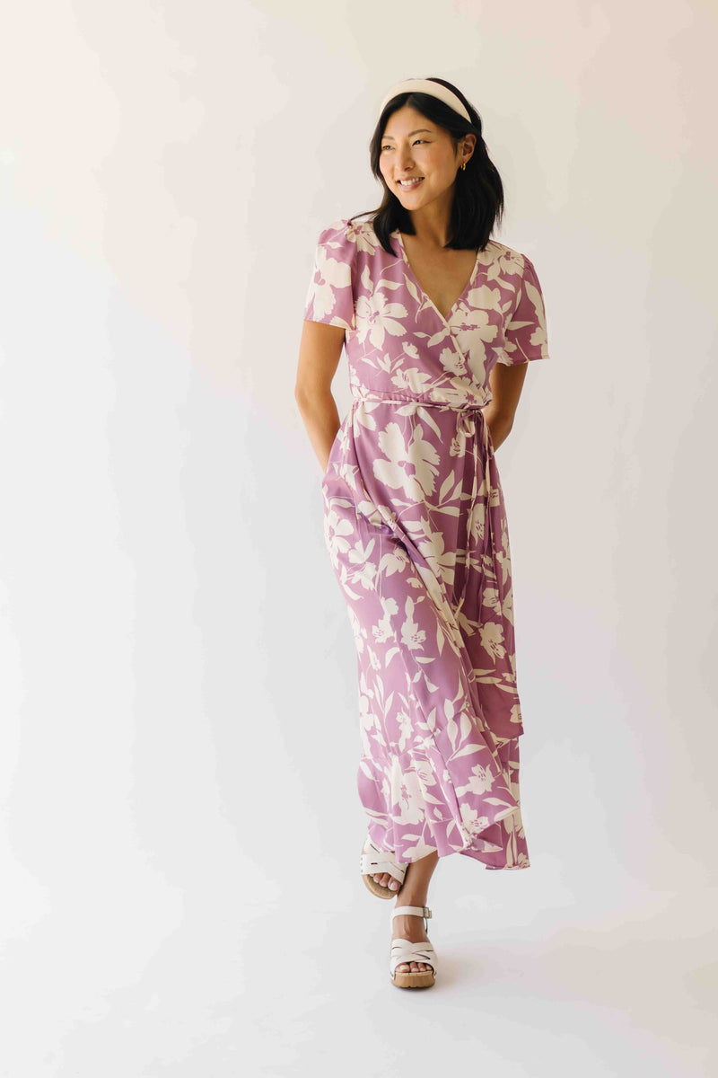 The Dobbins Floral Wrap Dress in Pink