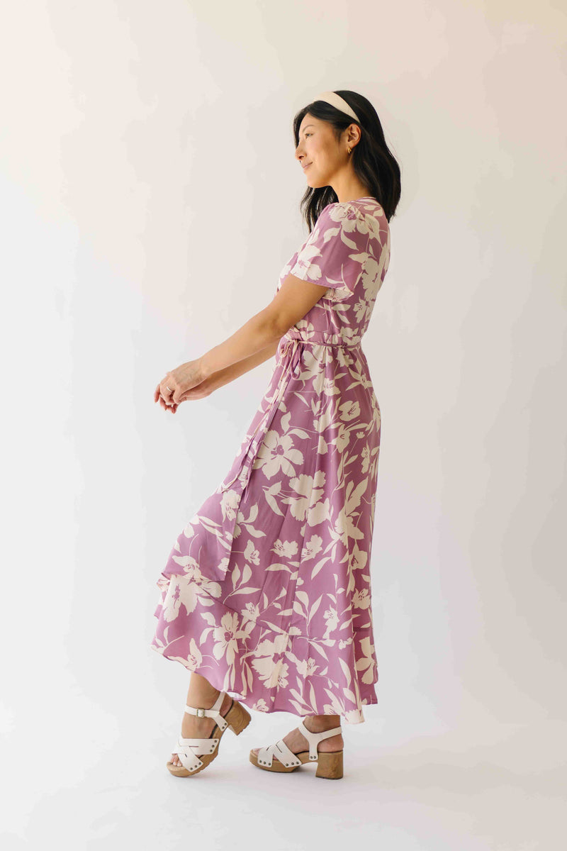 The Dobbins Floral Wrap Dress in Pink