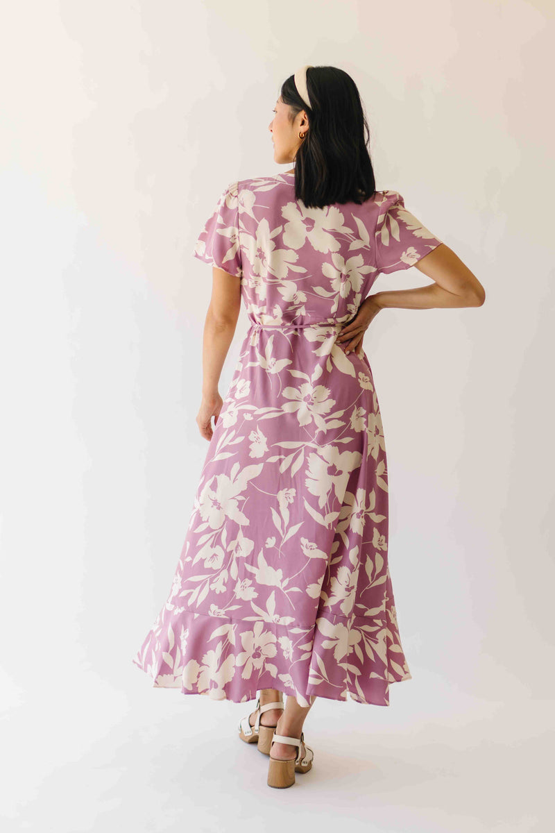 The Dobbins Floral Wrap Dress in Pink