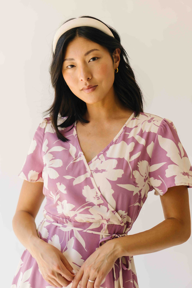 The Dobbins Floral Wrap Dress in Pink