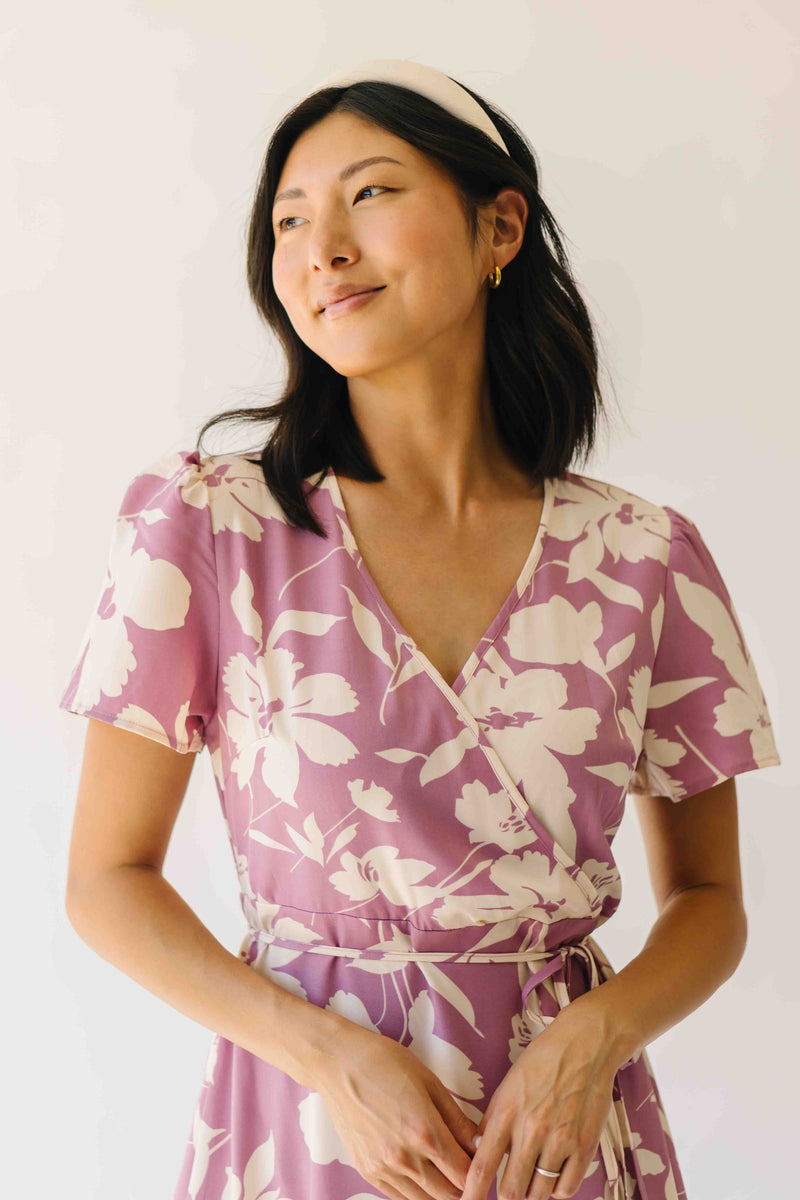 The Dobbins Floral Wrap Dress in Pink