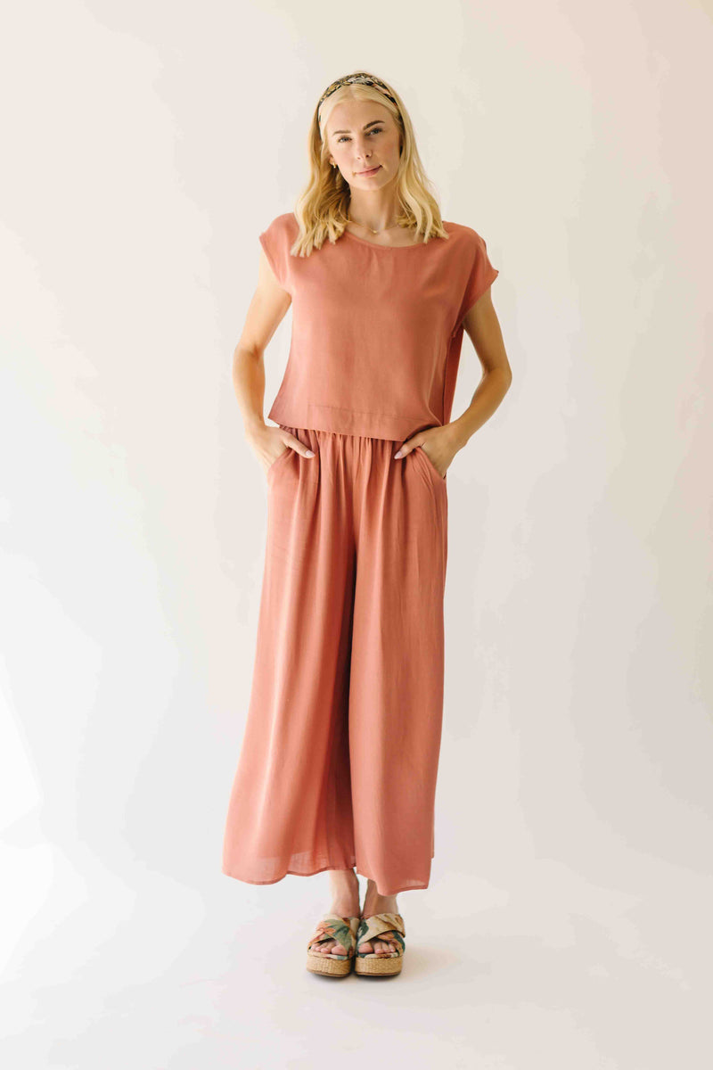 The Catarina Flowy Woven Set in Mauve
