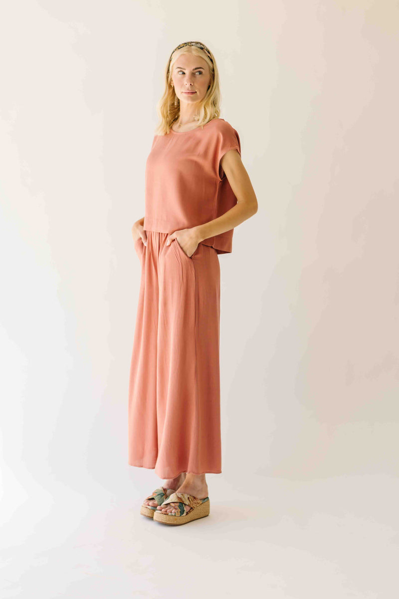 The Catarina Flowy Woven Set in Mauve