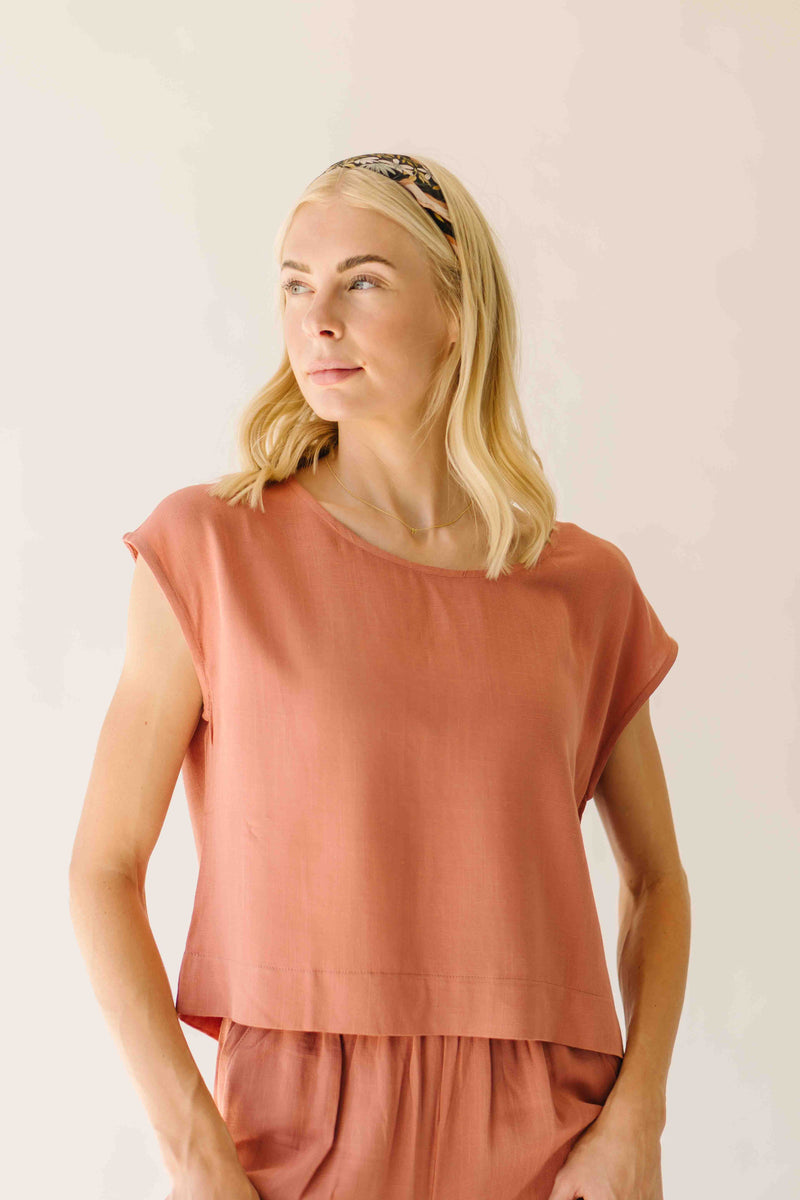 The Catarina Flowy Woven Set in Mauve