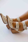 The Souza Strappy Pointed Heel in White