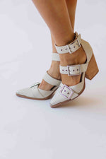 The Souza Strappy Pointed Heel in White