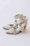 The Souza Strappy Pointed Heel in White
