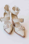 The Souza Strappy Pointed Heel in White