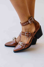The Kimmie Cut Out Block Heel in Camel