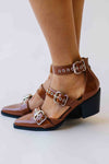 The Kimmie Cut Out Block Heel in Camel