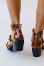 The Kimmie Cut Out Block Heel in Camel