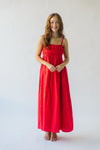 The Pisano Tank Maxi Dress in Cherry Red