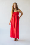 The Pisano Tank Maxi Dress in Cherry Red