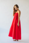 The Pisano Tank Maxi Dress in Cherry Red