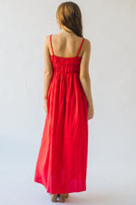 The Pisano Tank Maxi Dress in Cherry Red