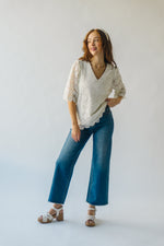 The Passey Crochet Blouse in Oatmeal