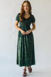 The Velten Smocked Detail Maxi Dress in Hunter Green