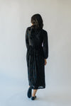 The Hurst Burnout Velvet Midi Dress in Black