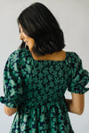 The Rathdrum Floral Baby Doll Dress in Dark Green