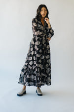 The Walkerton Floral Maxi Dress in Black