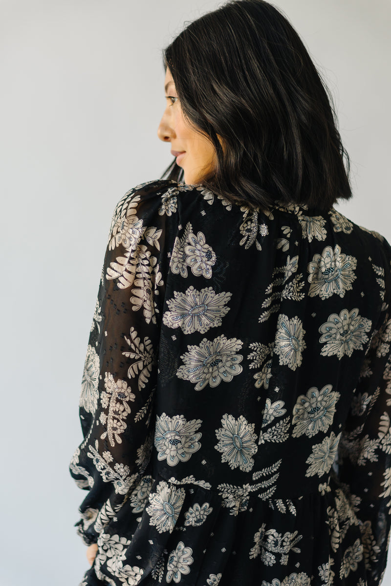 The Walkerton Floral Maxi Dress in Black
