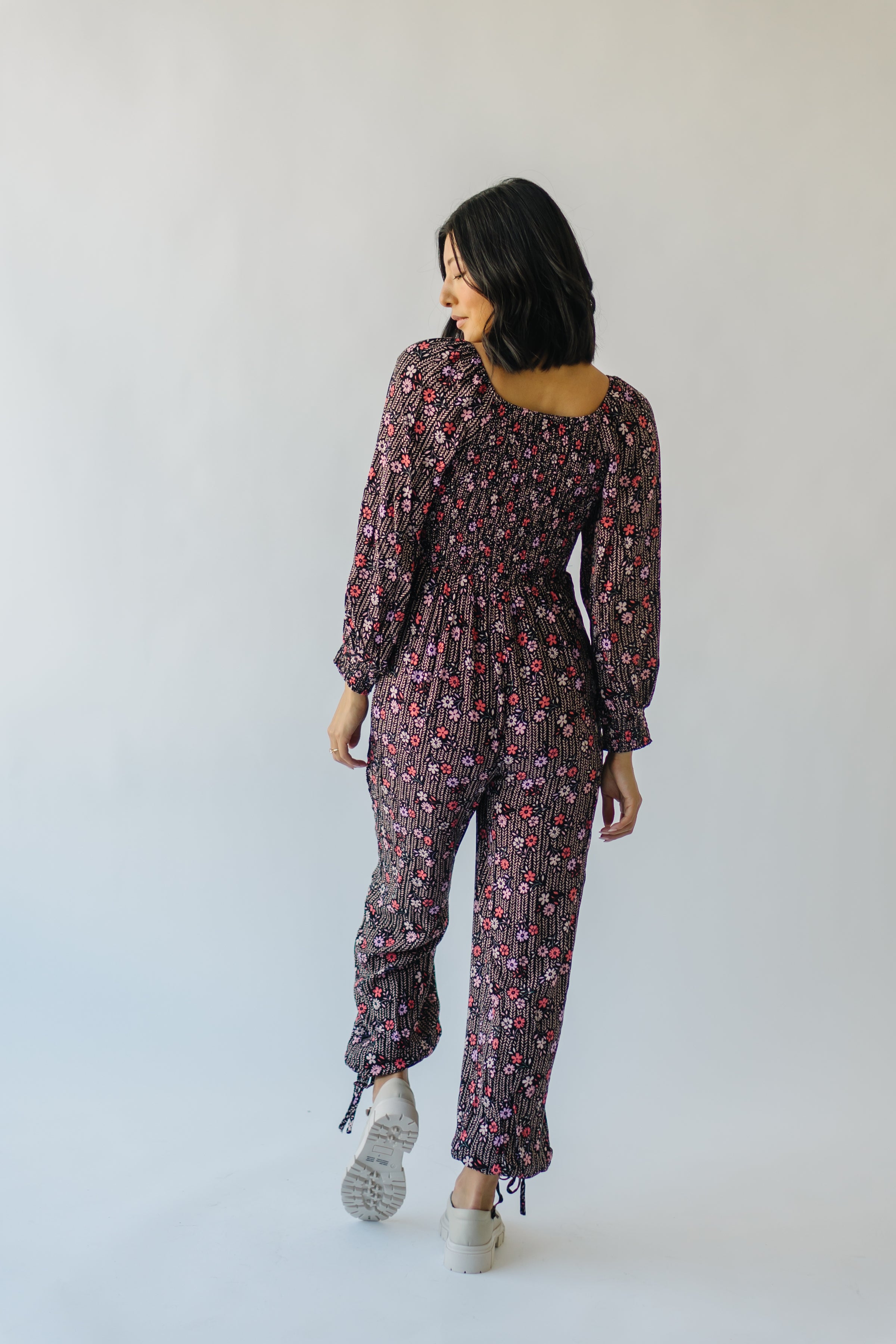 Pink And Red Floral Printed Tie Front Jumpsuit – AX Paris
