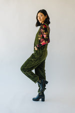 The Weldon Corduroy Jumpsuit in Olive