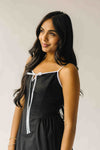 The Doxey Tie Detail Tank Dress in Black