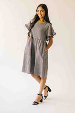 The Matthews Ruffle Babydoll Dress in Black