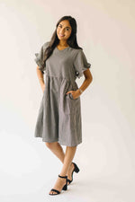 The Matthews Ruffle Babydoll Dress in Black