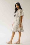 The Stallard Floral Patterned Dress in Ivory Multi