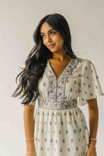 The Stallard Floral Patterned Dress in Ivory Multi